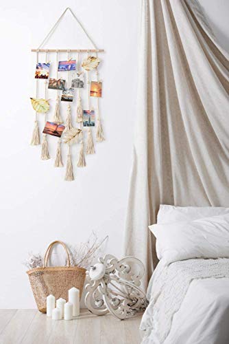 Macramé Wall Hanging Photo Wall Boho Deco Chic Woven Tapestry for Home Decor