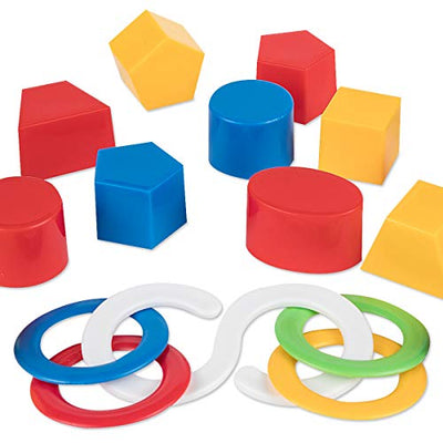 Shape sorter plug-in cubes | plug-in box baby play cubes made with 18 sorting blocks and play rings