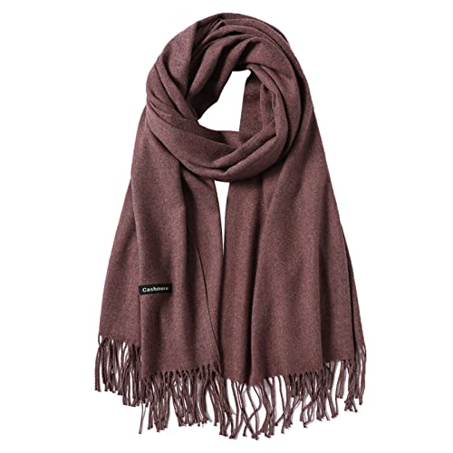 Scarf Warm Autumn Plain Cotton with Tassels/Fringes, 40+ Colors Plain & Plaid Pashmina, Berry