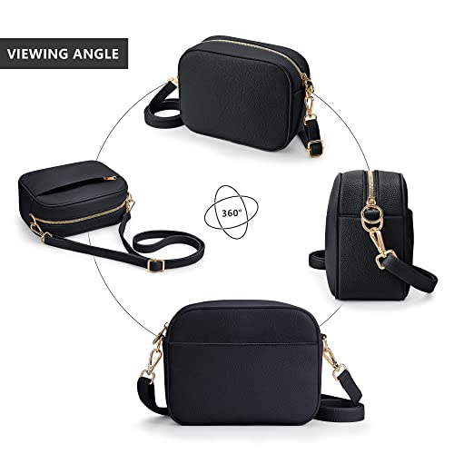 Shoulder Bag, Stylish Vegan Leather Wide Strap Crossbody Shoulder Bag with 2 Adjustable Straps for Daily Work, Shopping, Dating, Traveling