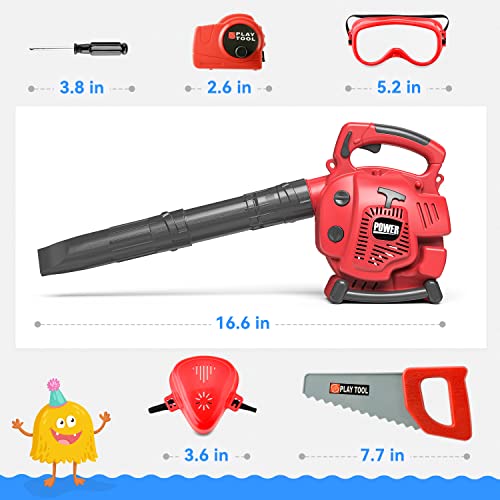 Toy leaf blower, tool set for children with functions, outdoor construction workshop garden toy