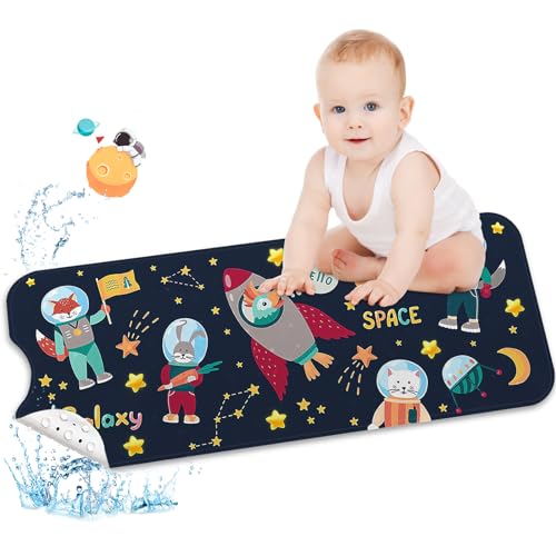 Tapis de bain pour baignoire pour enfants - Tapis de bain antidérapant pour bébé - Extra long - Tapis de sol antidérapant pour salle de bain, douche pour tout-petits - Avec ventouses et trous de drainage