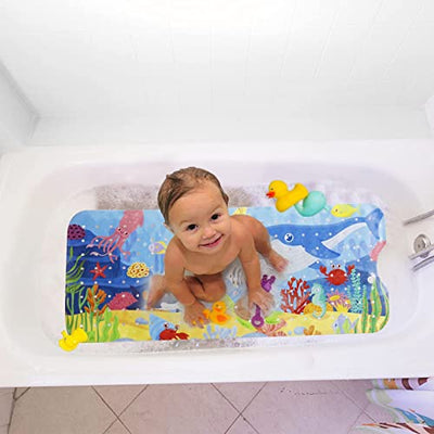 Badematte für Wanne für Kinder Cartoon Anti Rutsch Baby Badewanne Matte Extra lange Anti Rutsch