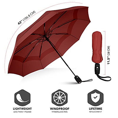 Umbrella - Pocket umbrella - Open and close automatically - Small, compact, lightweight, strong, windproof and stormproof