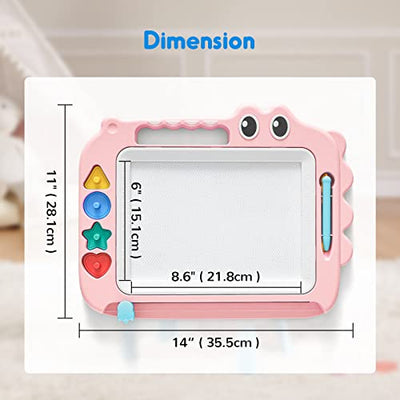 Toy for kids, magnetic drawing board for early learning, colorful erasable painting board, drawing pad with four stamps