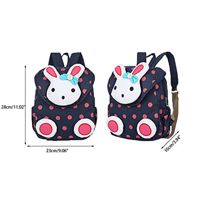 Cute Rabbit Baby Backpack Kids Backpack for Baby Toddler 1-3 Years in Kindergarten Dark Blue