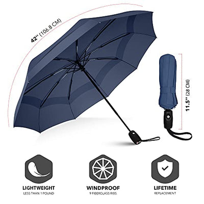 Umbrella - Pocket umbrella - Open and close automatically - Small, compact, lightweight, strong, windproof and stormproof