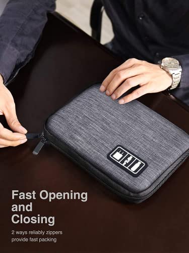 Cable organizer bag, compact cable bag organizer, portable cable organizer travel, cable bag small for charging cable, USB, SD cards, charger, power bank