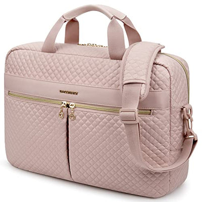 Laptop bag, 17.3 inch briefcase, large laptop bag, computer bag, office, travel, business, pink