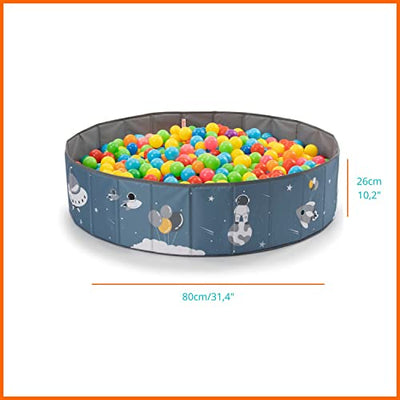 Bain de boule. Parc bébé bain de boules enfants. Bain de boule rond. Bains à balles Sans balles. Bain de boule extérieur XL-80x26 cm. Imperméable. (Balles non incluses)