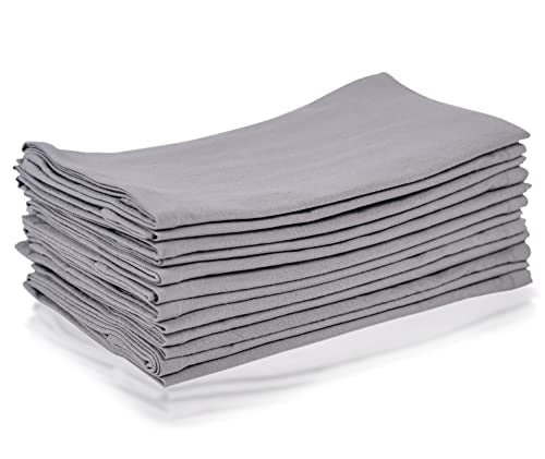 6 pleasantly soft cloth napkins white I 100% sustainable organic cotton