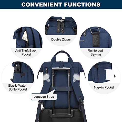 Rucksack, Laptop Schulrucksack Teen 15.6 Zoll mit Datenkabeltasche & USB-Ladeanschluss,