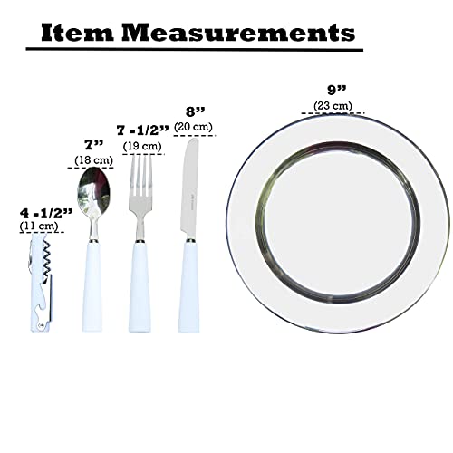 Set de couverts de camping pour 2 ou set de couverts portable pour 4