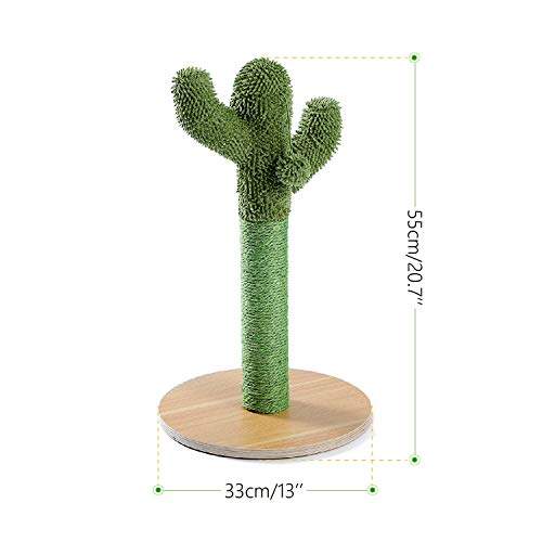 Arbre à chat en forme de cactus, arbre à chat en corde de sisal, jouet fin pour chat