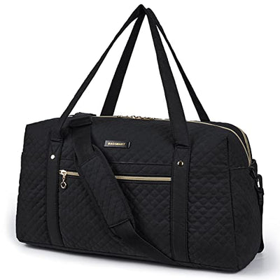 Travel Bag Hand Luggage, Weekender Overnight Bag Large Carrying Bag with Shoe Bag, Laptop Compartment, Electronics