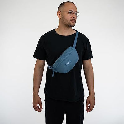 Fanny pack bleu - Finn - sac de taille pour le sport en plein air ville - sac banane élégant pour le festival - sac à bandoulière avec sangle - hydrofuge 