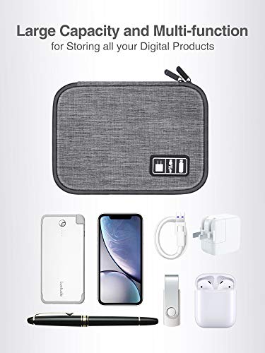 Cable organizer bag, compact cable bag organizer, portable cable organizer travel, cable bag small for charging cable, USB, SD cards, charger, power bank