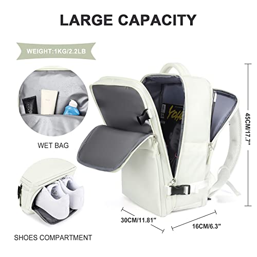 Cabin Bag for EasyJet 45x36x20 Travel Backpack Ryanair with USB Port Airplane Backpack Hand Luggage Backpack for Laptop Daypack Casual Folder