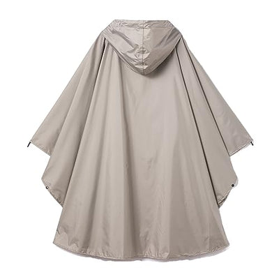 Rain poncho stylish waterproof raincoat with hood zipper