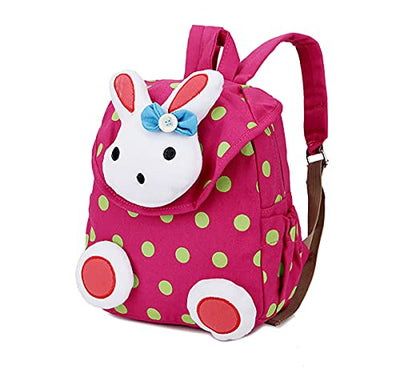 Mignon lapin bébé sac à dos enfants sac à dos pour bébé tout-petits 1-3 ans à la maternelle rose rouge 