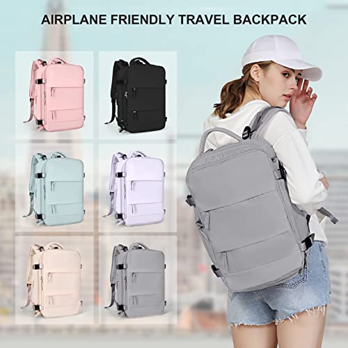 Hiking Backpack Waterproof Outdoor Sports Backpack Casual Daypack School Bag Fit 14 Inch Laptop with Charging Port Shoe Compartment