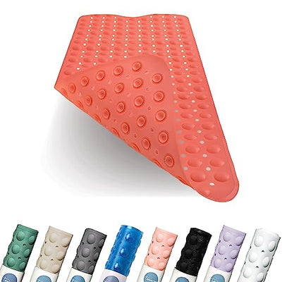 Bath mat | anti-slip mat extra long in premium quality | bath mat antibacterial & machine-safe | bath mat non-slip | bathtub anti-slip mat