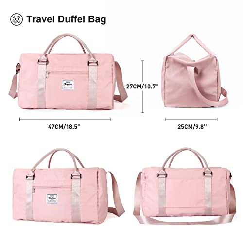 Sports Travel Bag Large Sports Bag, Weekend Bag, Carrying Bag for Airplane, Beach Bag, Overnight Bag, Waterproof Hospital Bag, Luggage Bag with Wet Bag