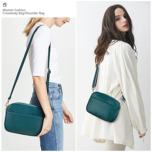 Shoulder Bag, Stylish Vegan Leather Wide Strap Crossbody Shoulder Bag with 2 Adjustable Straps for Daily Work, Shopping, Dating, Traveling