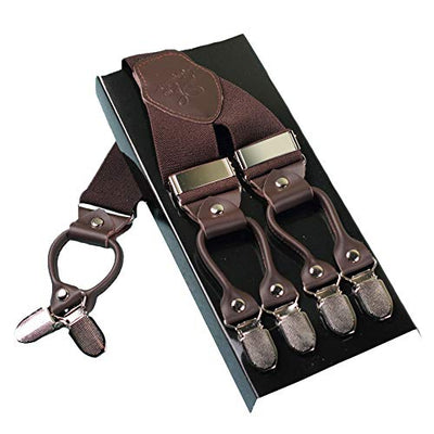 Suspenders 6 Clips Heavy Duty Braces Y Back 20 Colors Durable Elastic Adjustable Braces Strong Metal Clips Suspenders