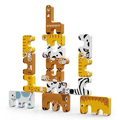 Toy Kids Animal Balance Blocks Games Toddler Educational Stacking High Building Block