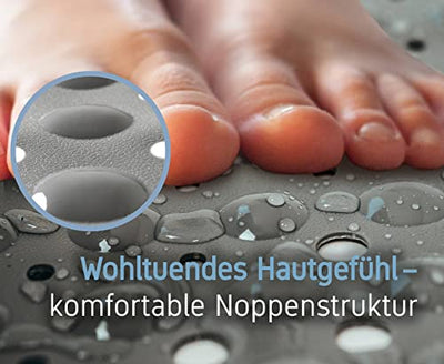 Badematte | Antirutschmatte extra lang in Premiumqualität | Badematte antibakteriell & maschinenfest | Badematte rutschfest | Badewannen-Antirutschmatte