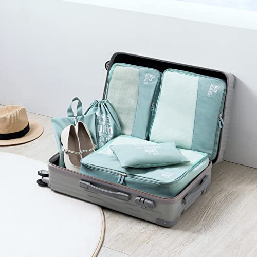 Packing Cubes Set of 6 Clothes Bags, Suitcase Organiser for Holidays and Travel, Packing Cubes, Organiser System