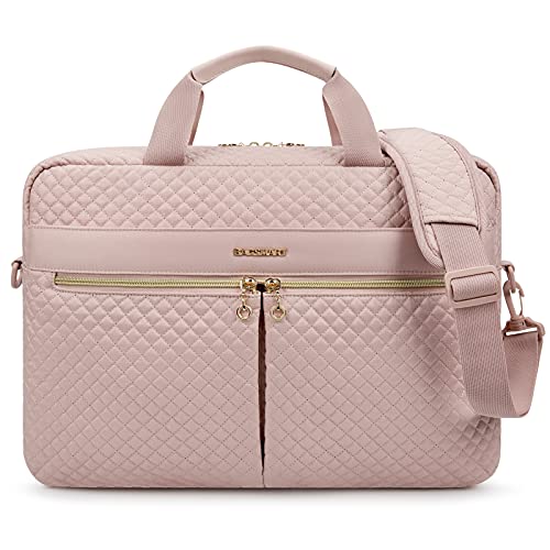 Laptop bag, 17.3 inch briefcase, large laptop bag, computer bag, office, travel, business, pink