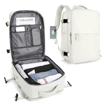 Sac de cabine pour EasyJet 45x36x20, sac à dos de voyage Ryanair avec port USB, sac à dos d'avion, bagage à main, sac à dos pour ordinateur portable, sac à dos décontracté 