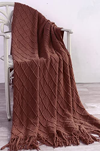 Living Blanket Soft Knit Wool Blanket Tassel Cuddle Blanket Sofa Blanket Sleep Blanket