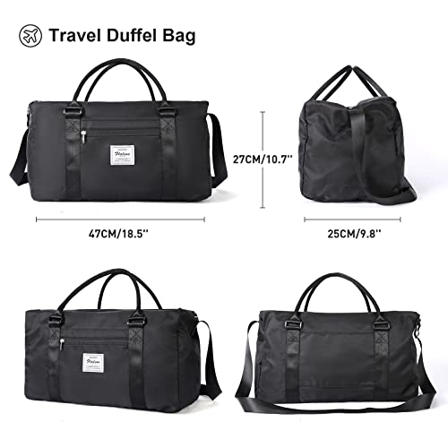 Sports Travel Bag Large Sports Bag, Weekend Bag, Carrying Bag for Airplane, Beach Bag, Overnight Bag, Waterproof Hospital Bag, Luggage Bag with Wet Bag