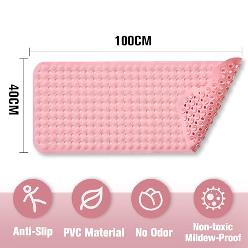 Tapis de baignoire antidérapant, tapis antidérapant, ventouses de baignoire en PVC et caoutchouc, pour baignoire