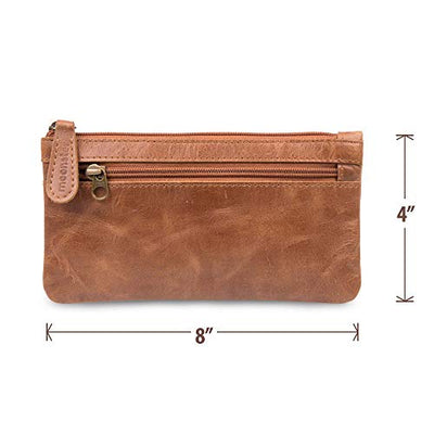 Leather Pencil Case Beautiful Handmade Case with Zipper