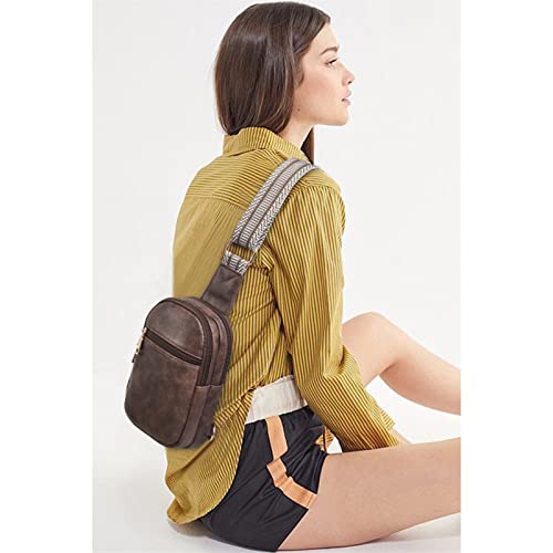 Fanny Pack Chest Bag, Crossbody Bag Faux Leather Shoulder Bag Small Shoulder Bag