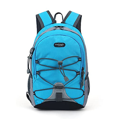 10L Small Size Waterproof Kids Sports Backpack, Miniature Outdoor Hiking Travel Daypack, Height Under 1.2m Light Blue