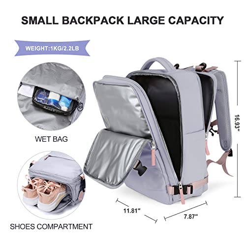 Hiking Backpack Waterproof Outdoor Sports Backpack Casual Daypack School Bag Fit 14 Inch Laptop with Charging Port Shoe Compartment