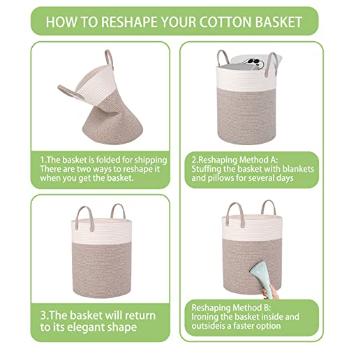 Laundry Basket Woven Cotton