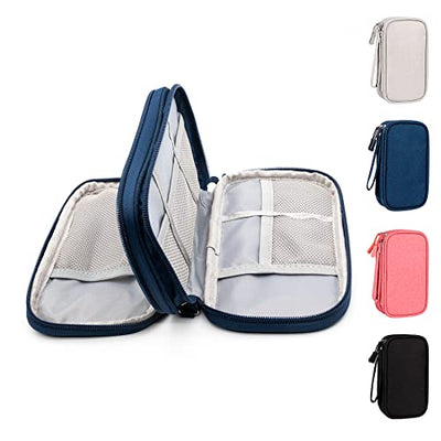 Cable Organizer Bag Waterproof Small Cable Bag Double Layer Fixed Plate Bag Electronic Bag Electrical Organizer Cable Bag Electronic Accessories