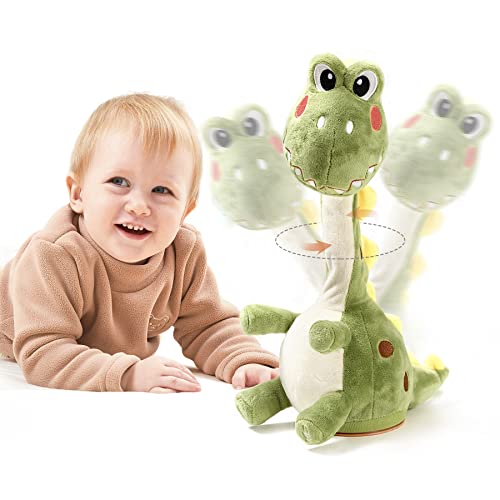 Elektronisches Dinosaurier-Plüsch-Musikspielzeug mit Aufnahme, wiederholtem Sprechen und Singen. Dinosaurier-Babyspielzeug-Geschenke