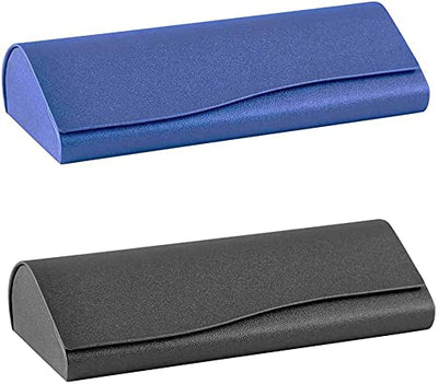 2 Pcs Eyeglass Case Box, Hard Eyeglass Case, Eyeglass Case Glasses, Soft Lining Leather Outer Shell and Magnetic Closure Leather Eyeglass Case