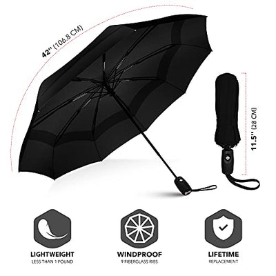 Umbrella - Pocket umbrella - Open and close automatically - Small, compact, lightweight, strong, windproof and stormproof