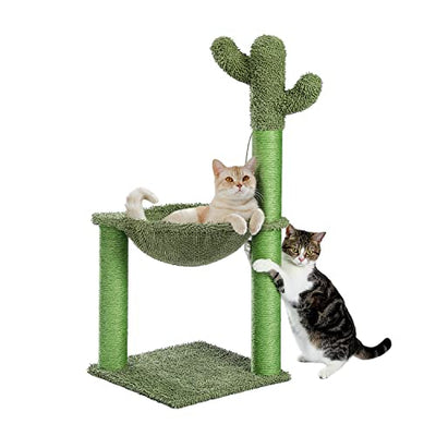 Cat Scratching Post, Cactus Tree, Stylish Scratching Post, Green Hammock with Ball