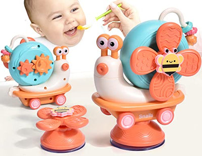 High chair suction cup toy baby spinner from 6-12 months, motor skills toy