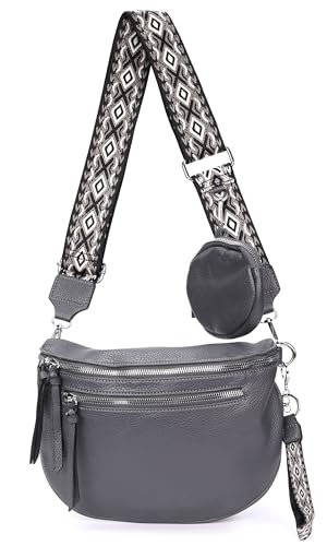 Crossbody Bag, 3 in 1 Shoulder Bag, Fanny Pack with Zipper and Adjustable wide Strap