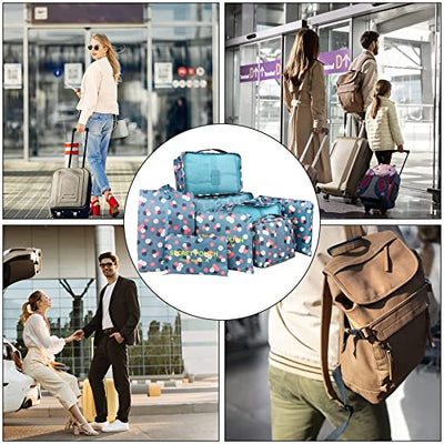 Pack of 8 Packing Cubes, Suitcase Organisation Cubes, with Shoe Bag, Laundry Bag, Travel Organisers, Clothes Bags, for Backpack